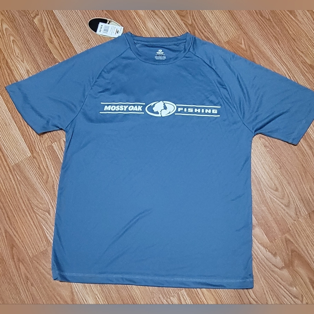 Mossy Oak Blue Fishing T-Shirt Size Medium NWT